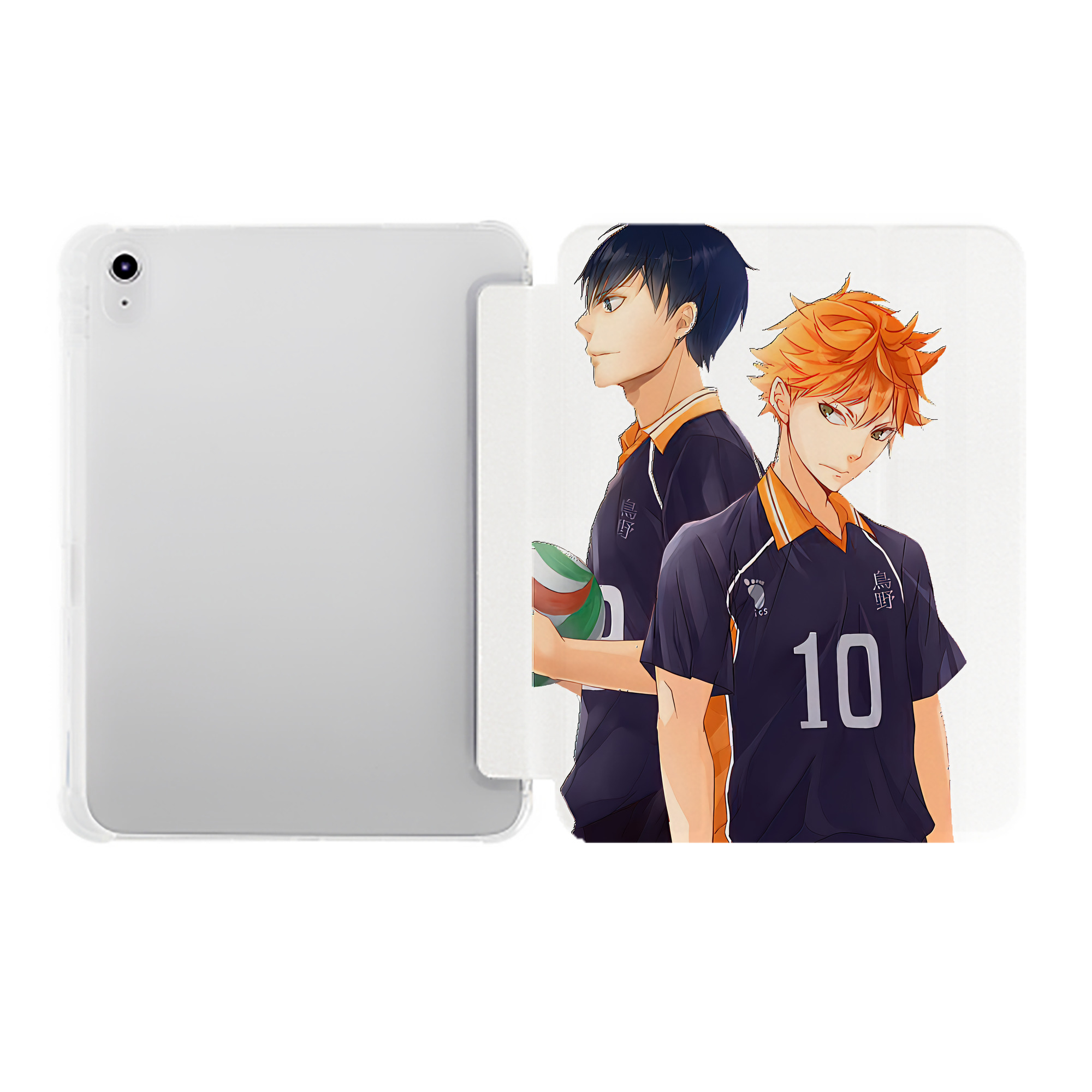 （画像用） ハイキュー!! Haikyu!! IPad ケース ペン収納付き 三つ折りスタンド PUレザー×シリコン 対応機種9.5/10.5/10.9インチ